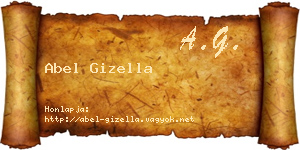 Abel Gizella névjegykártya