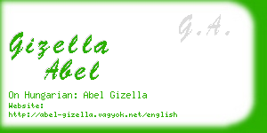 gizella abel business card